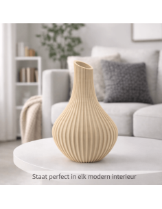 Organische vaas met schuine opening – modern design 2