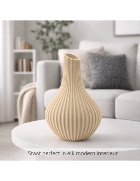 Organische vaas met schuine opening – modern design