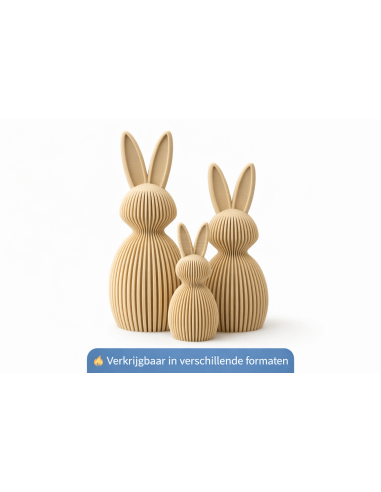 Decoratief konijn met ribbelstructuur – meerdere formaten