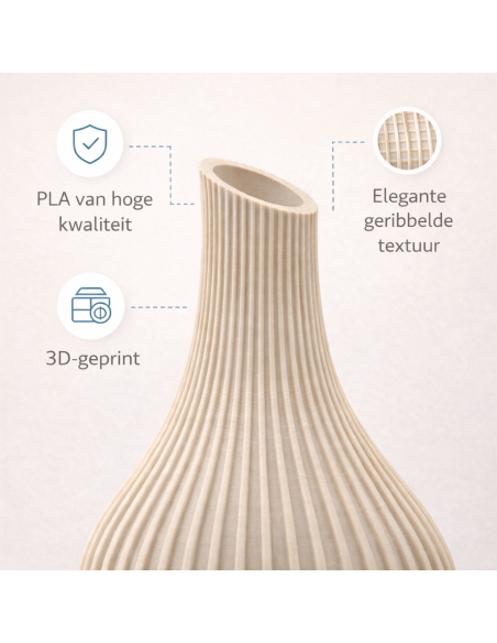 Organische vaas met schuine opening – modern design